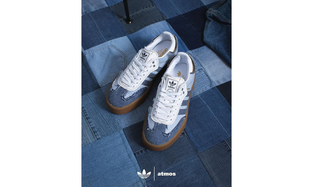 adidas Originals x atmos SAMBAE W「Stacked Denim」联名鞋款释出