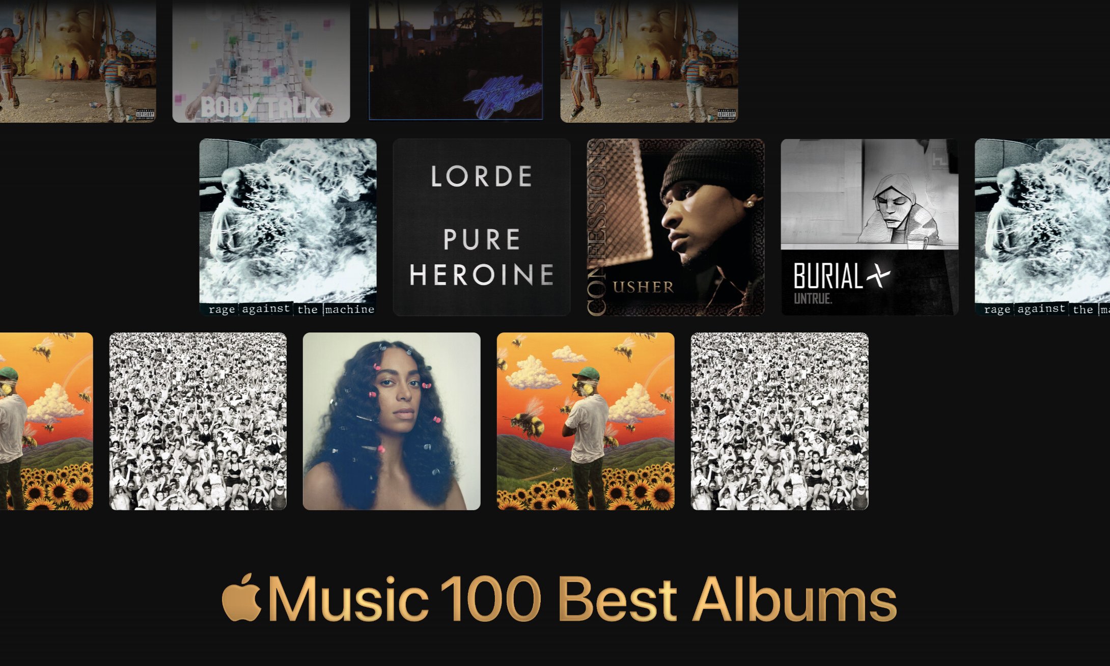 Apple Music 首次发布 Best 100 历史专辑榜单