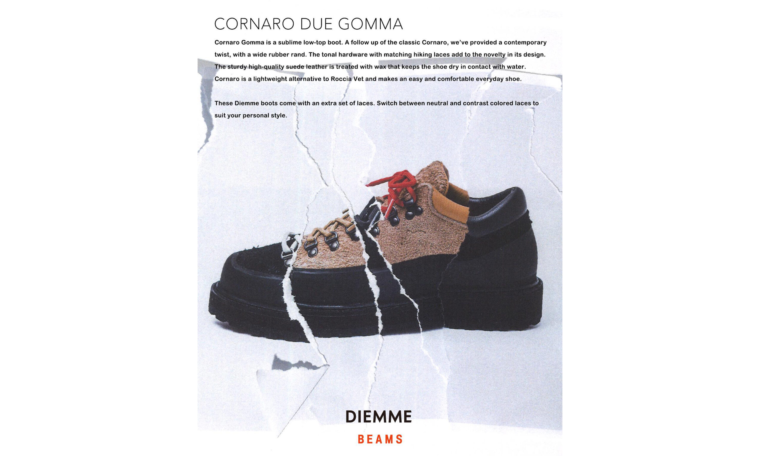 BEAMS 携手 DIEMME 推出合作款 CORNARO DUE GOMMA