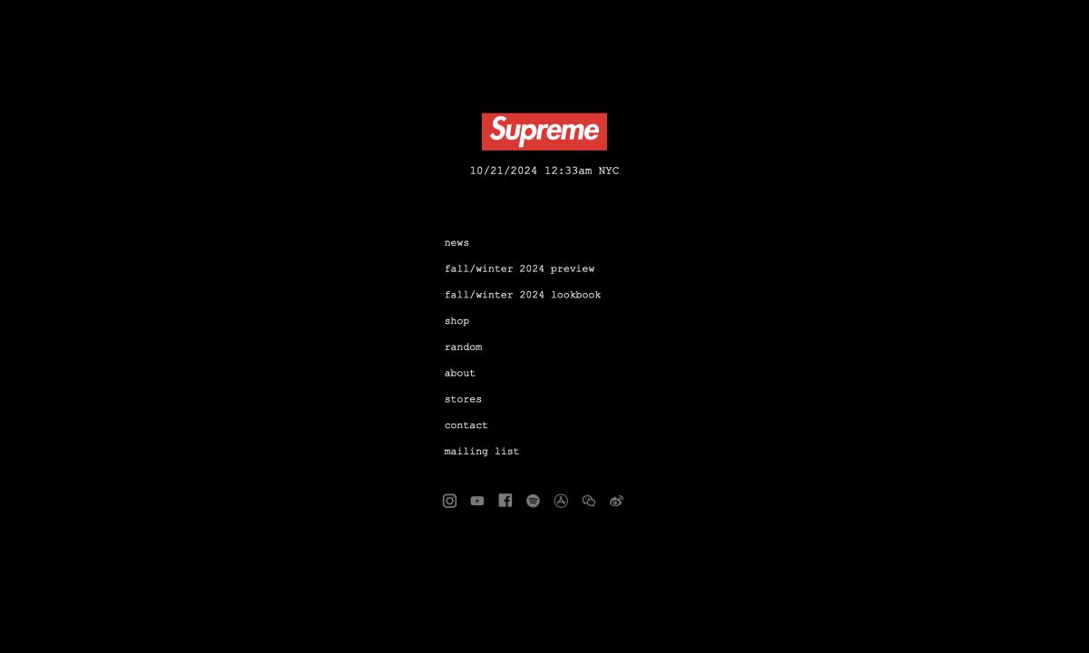 Supreme 将为中国香港 & 澳门、新加坡等地开放线上商店渠道