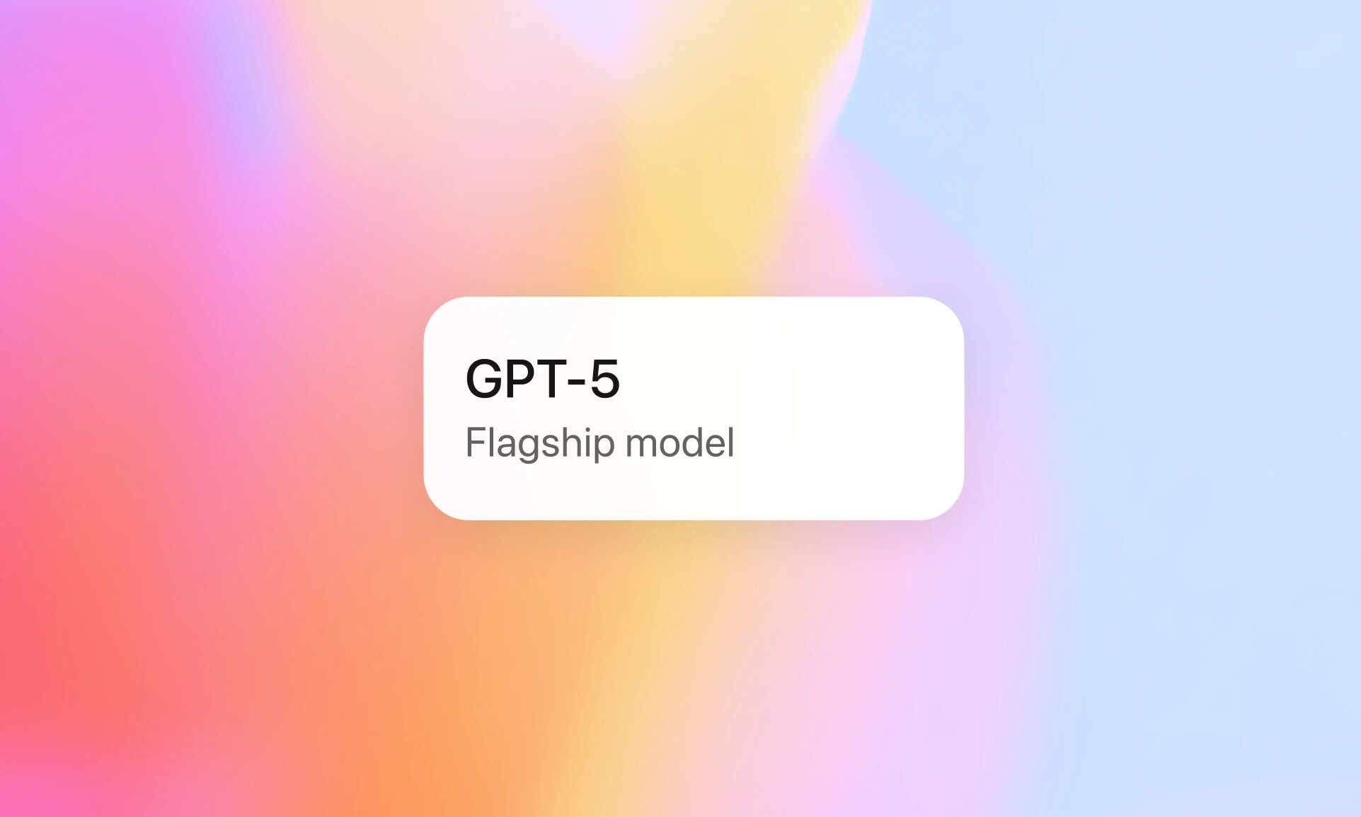 OpenAI 发布 GPT-5
