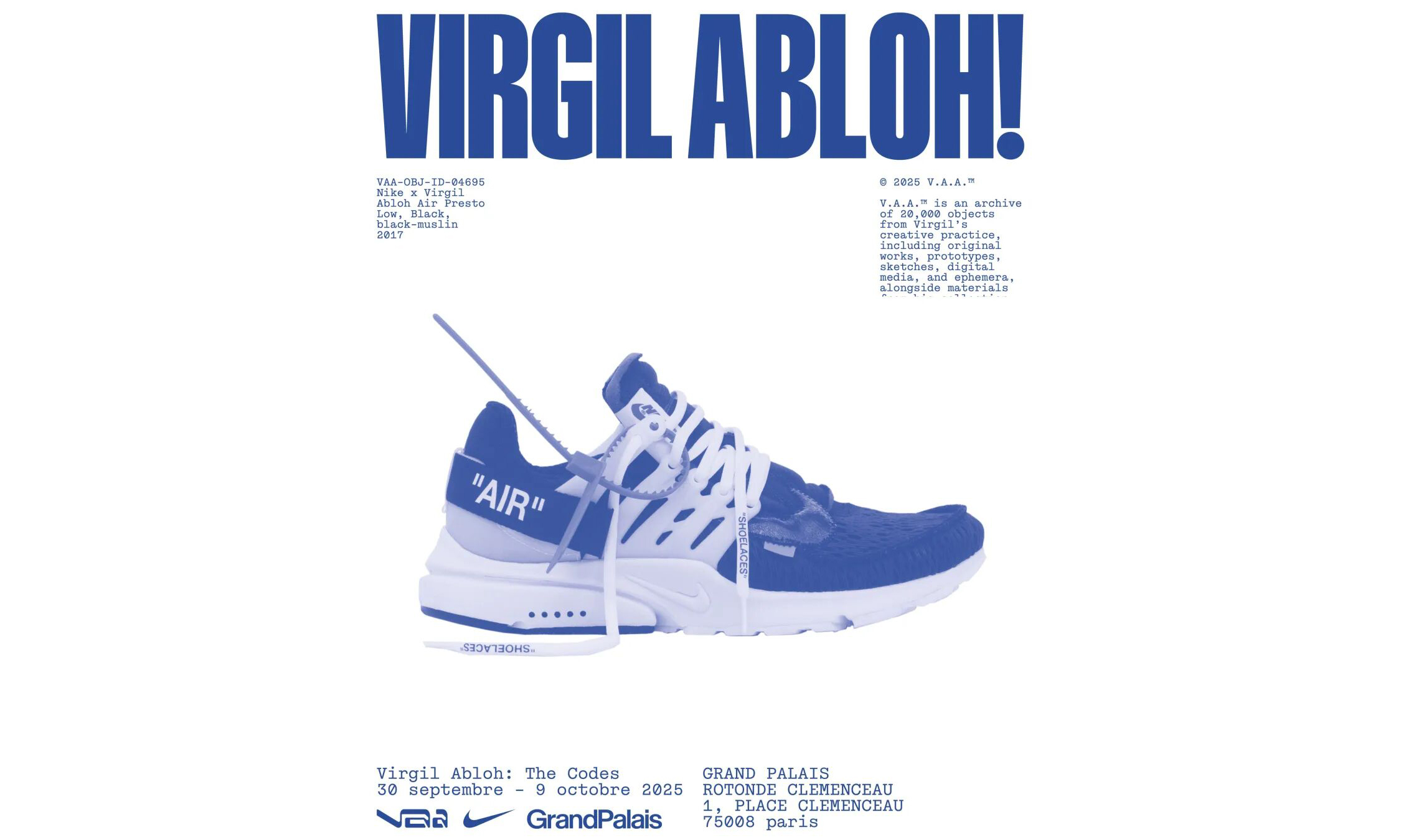 Nike 携手 Virgil Abloh Archive™ 推出欧洲首个大型展览
