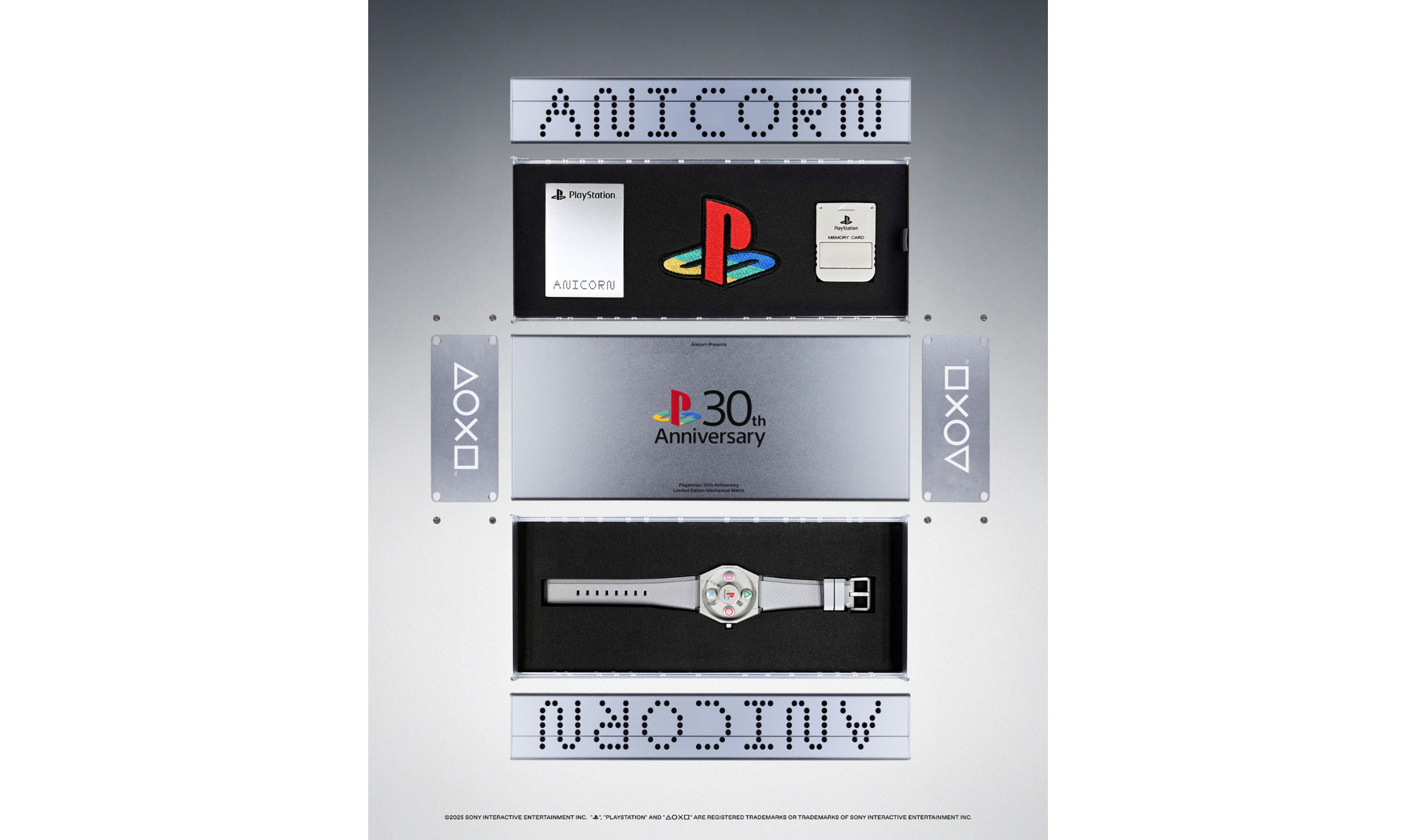 限量 300 只,索尼 PlayStation 联合 Anicorn 推出 30 周年纪念机械腕表