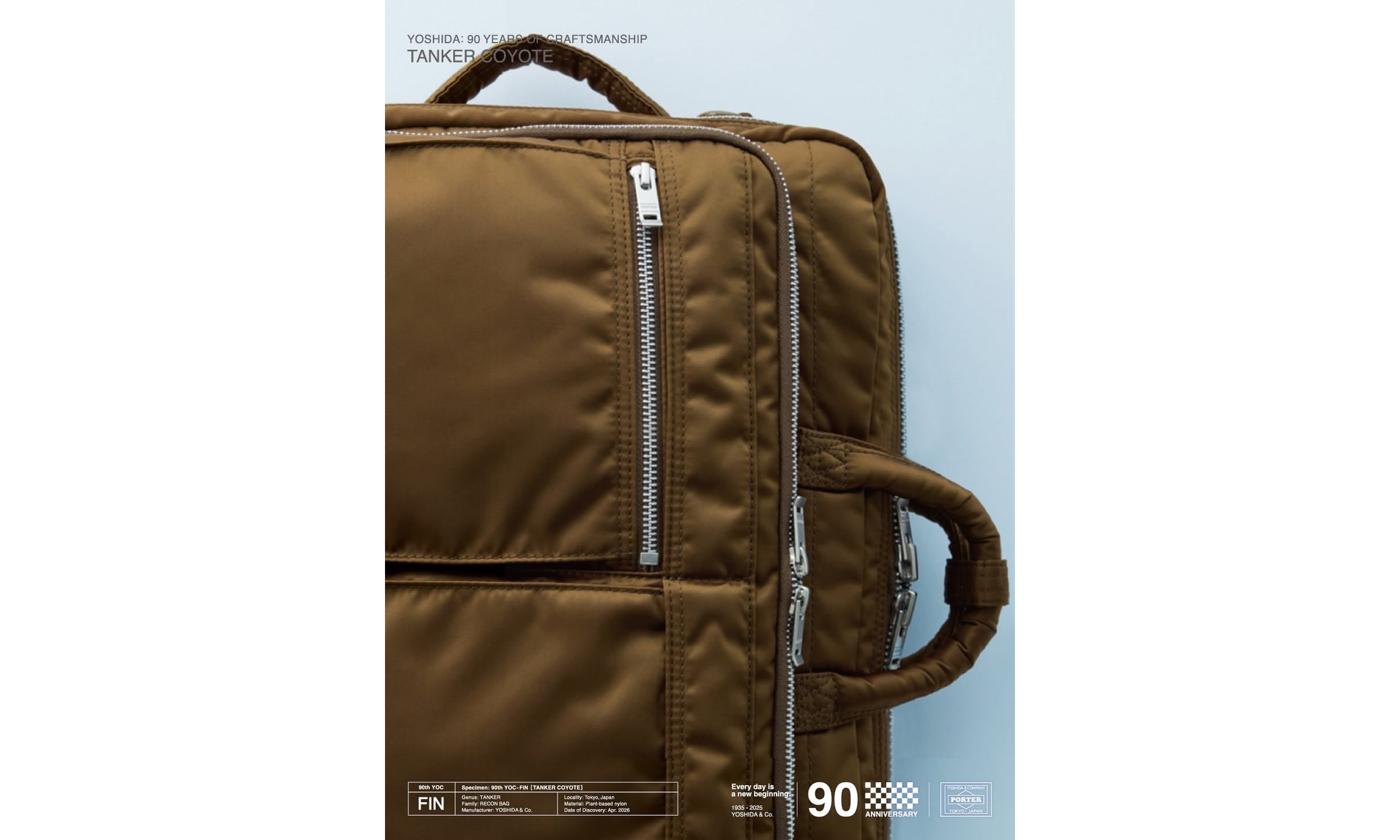 90 周年企划收官之作,PORTER TANKER「COYOTE」第二弹系列释出