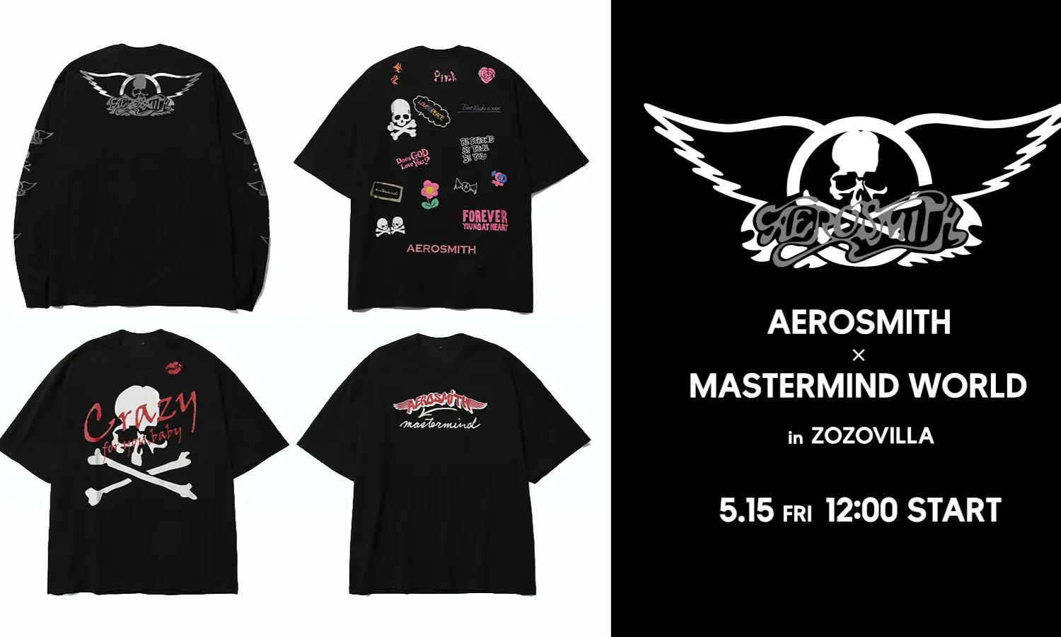 摇滚乐队 Aerosmith 与 MASTERMIND WORLD 合作推出特别系列