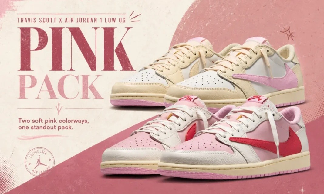 Travis Scott x Air Jordan I Low「Pink Pack」终于定档发售