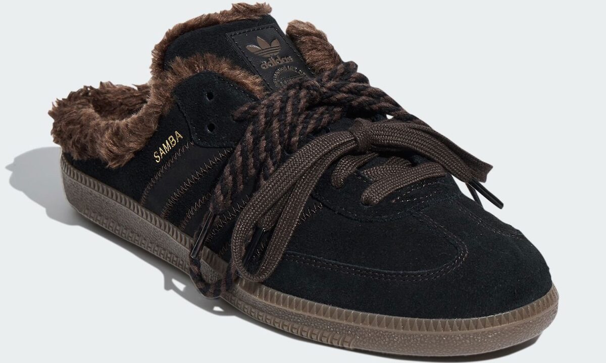 adidas 推出毛绒款 Samba 穆勒鞋