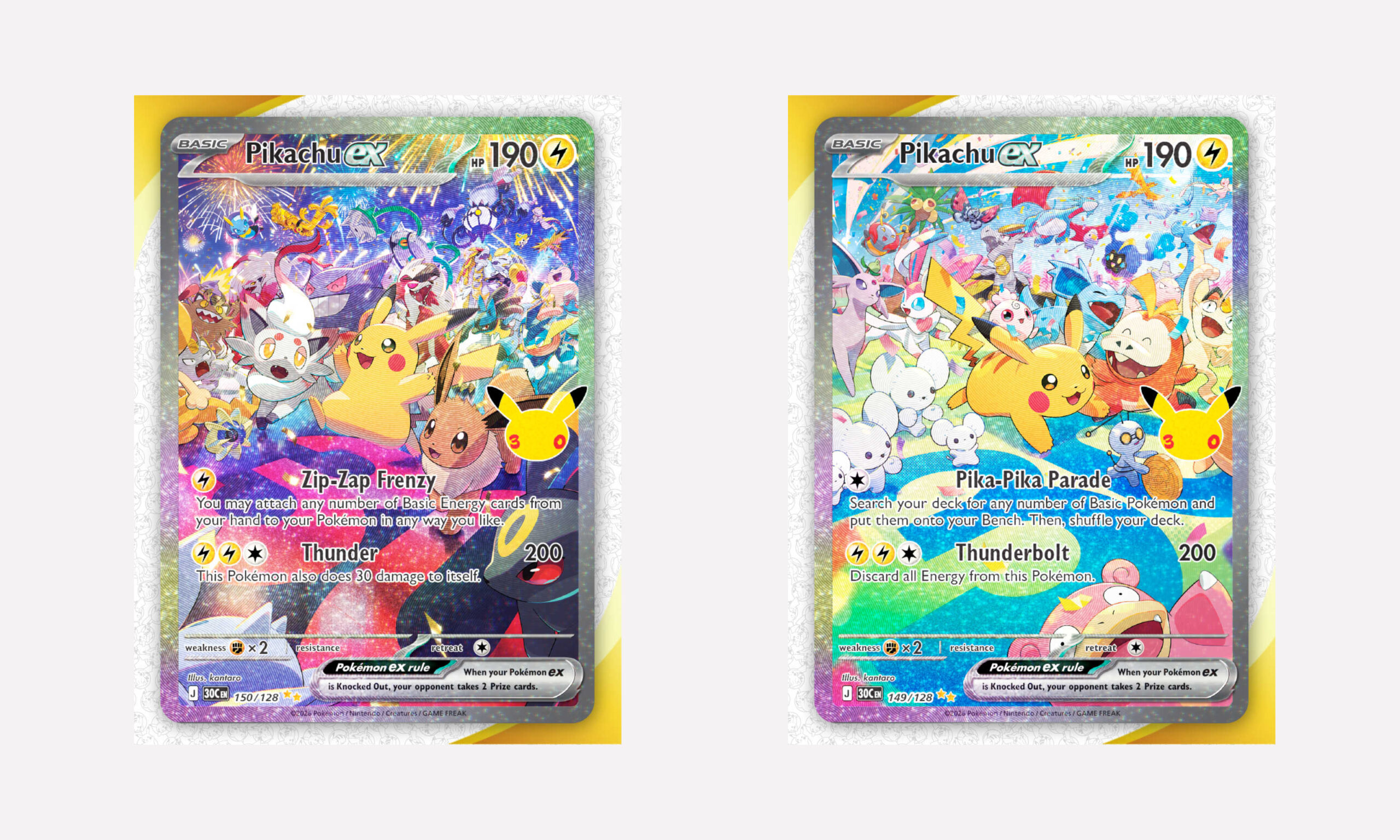 Pokémon TCG 公布多款 30 周年全新皮卡丘卡牌