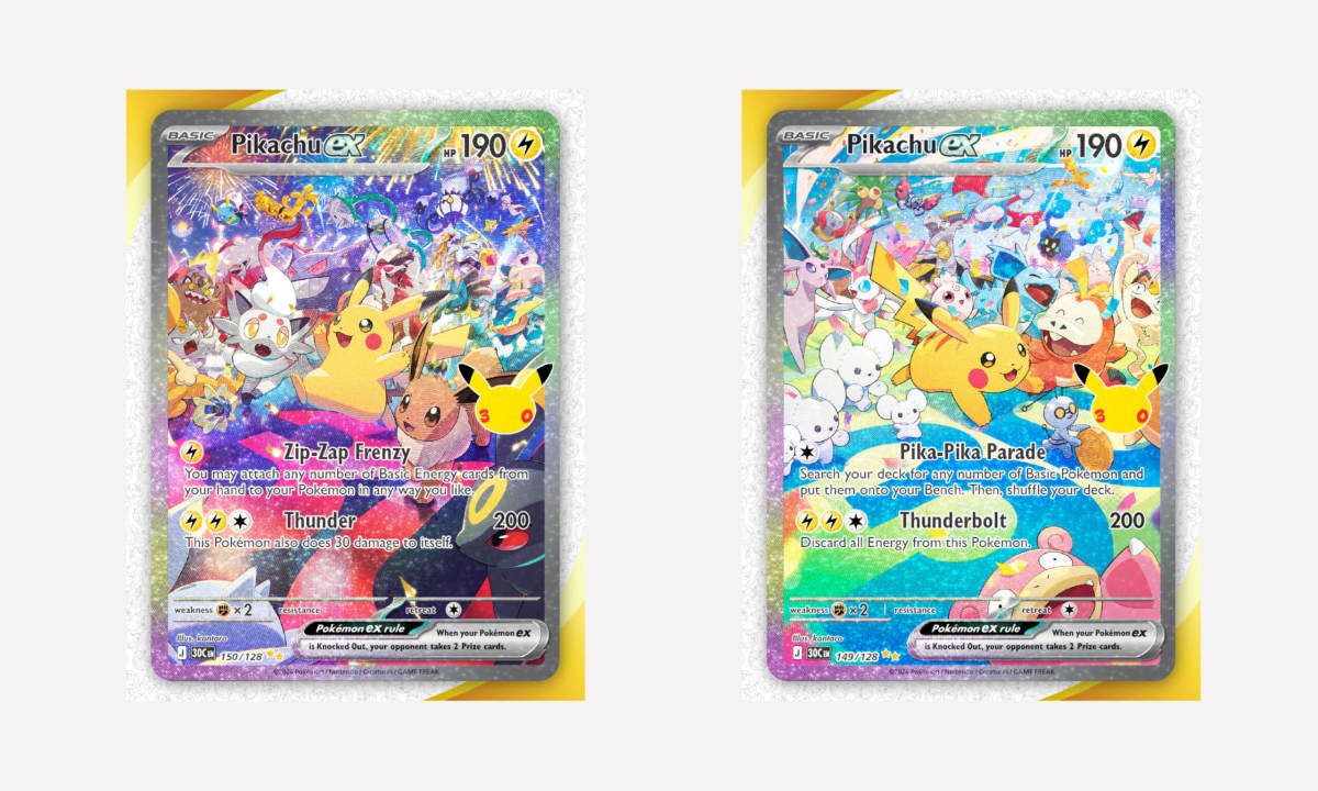 Pokémon TCG 公布多款 30 周年全新皮卡丘卡牌