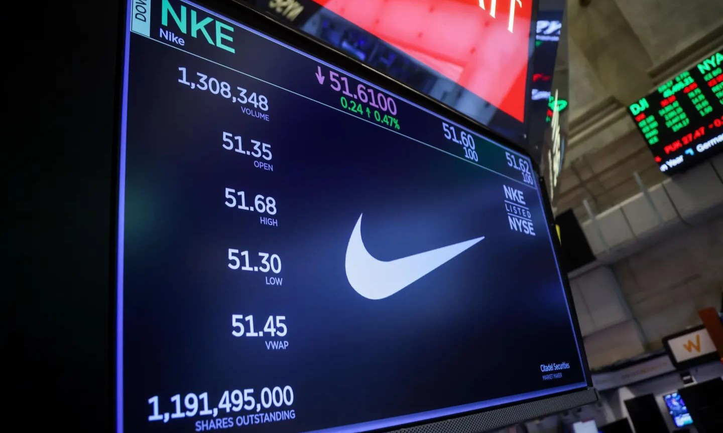 Nike 股价较高点暴跌 78%，将被移出标普 100 指数
