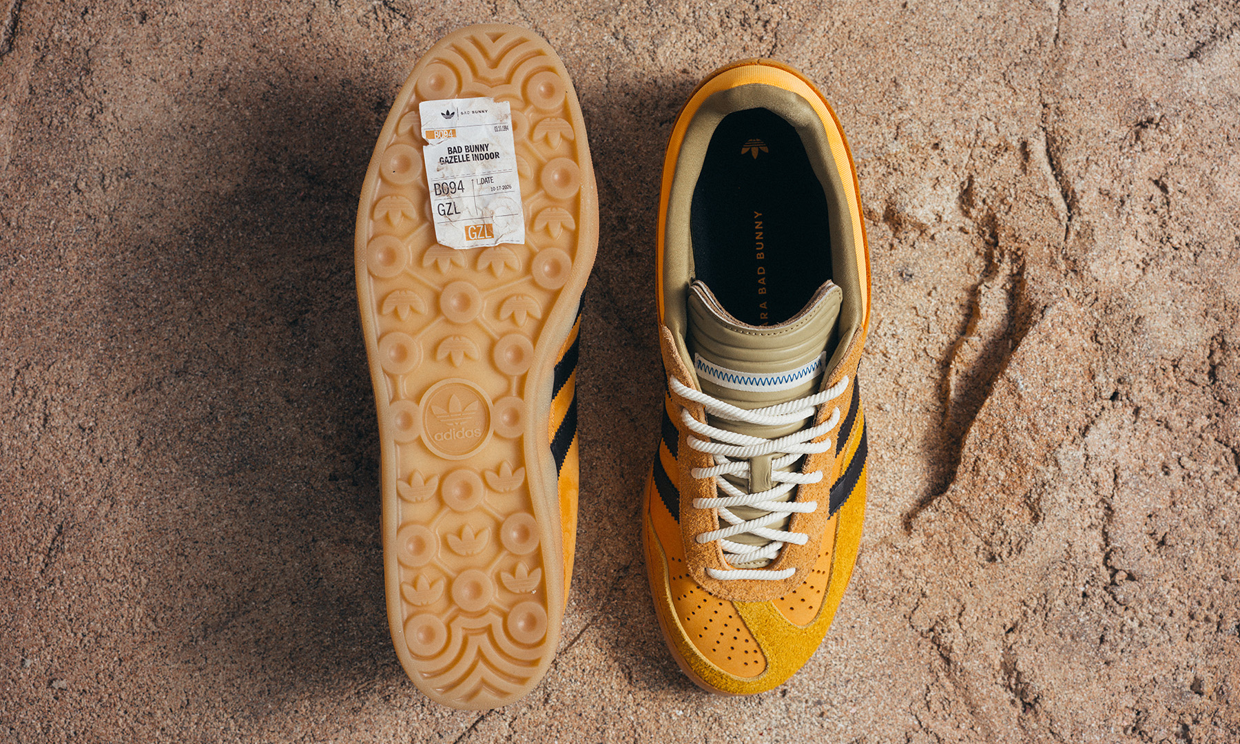 adidas Originals 与 Bad Bunny 推出 Gazelle Indoor 全新联名鞋款