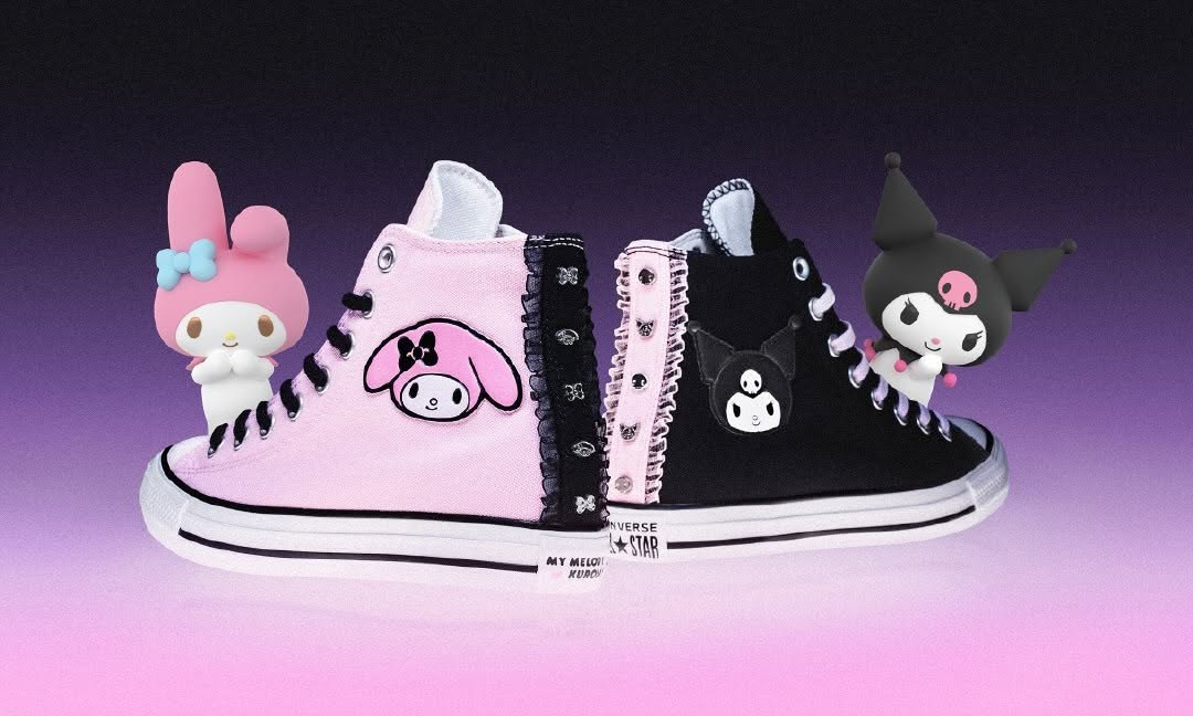 CONVERSE 携手三丽鸥推出 My Melody & Kuromi 联名鞋款系列