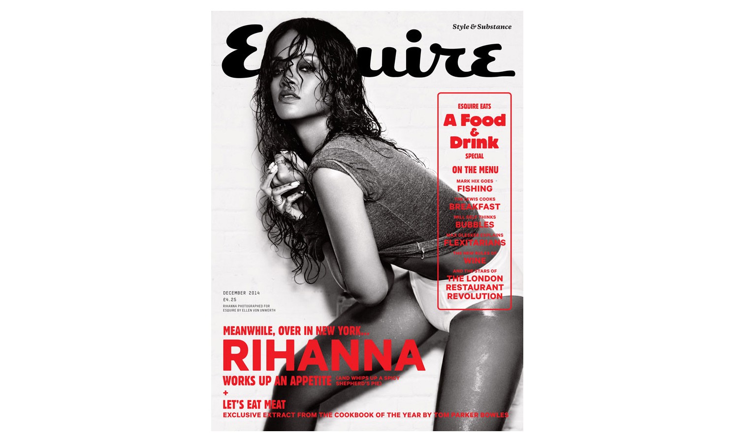 英国版 《 Esquire 》 杂志 12 月刊 Rihanna 拍摄封面及内页图集