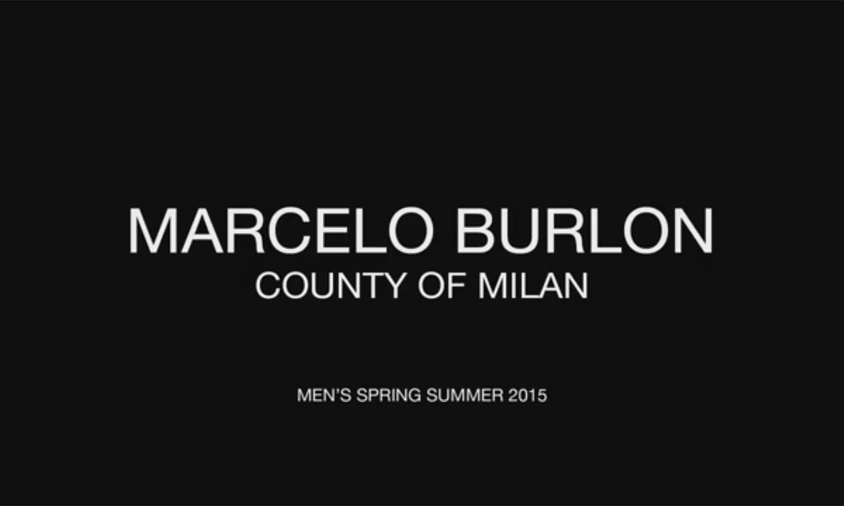 Marcelo Burlon 2015 男装视频 Lookbook 发布