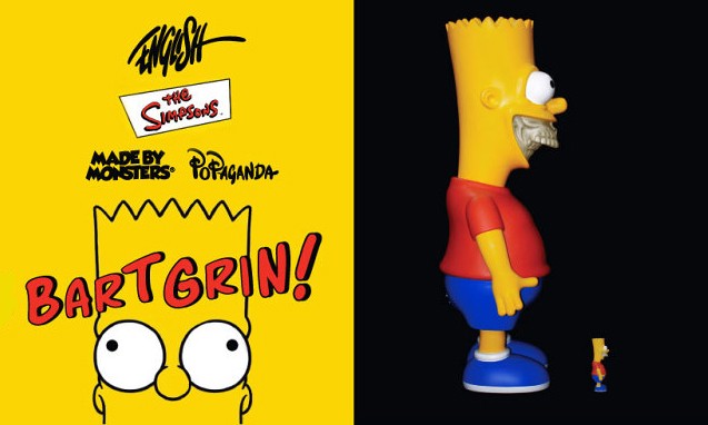 The Simpsons 系列灵感，Ron English x Garageworks Industries 合作打造 Bart Grin 巨型公仔