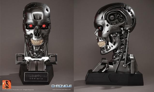 超越电影道具的精细，Chronicle Collectibles 推出 《 终结者 5 》 T-800 1 ：1 头像