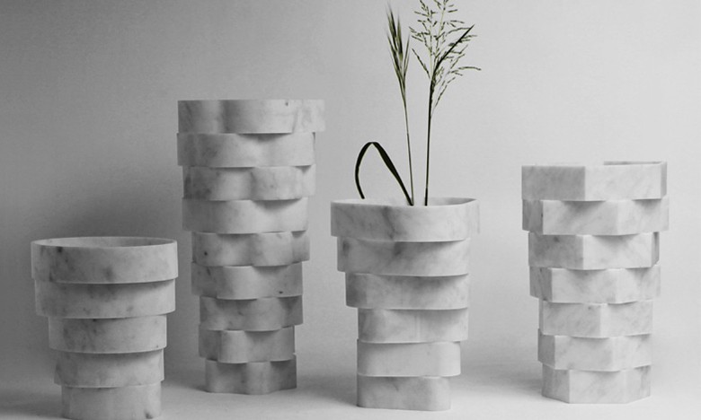 Paolo Ulian & Moreno Ratti 打造「Little Gerla」大理石花瓶艺术装置