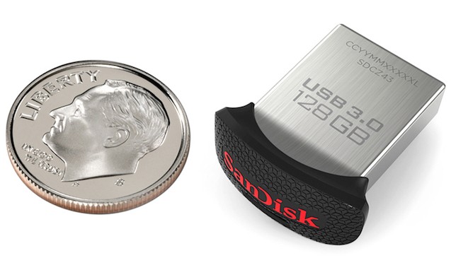 SanDisk 推出全球最小的 128GB USB 3.0 U 盘