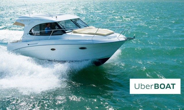 Uber 推出 UberBoat，所显示的船只真的可以搭乘