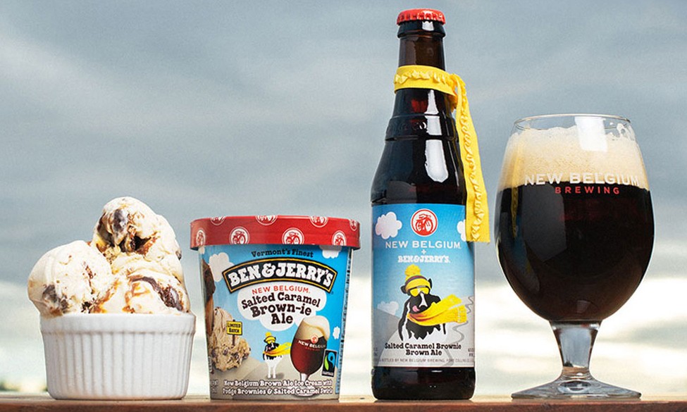 BEN & JERRY’S x New Belgium 推出新品，咸焦糖巧克力蛋糕口味棕色啤酒及冰淇淋