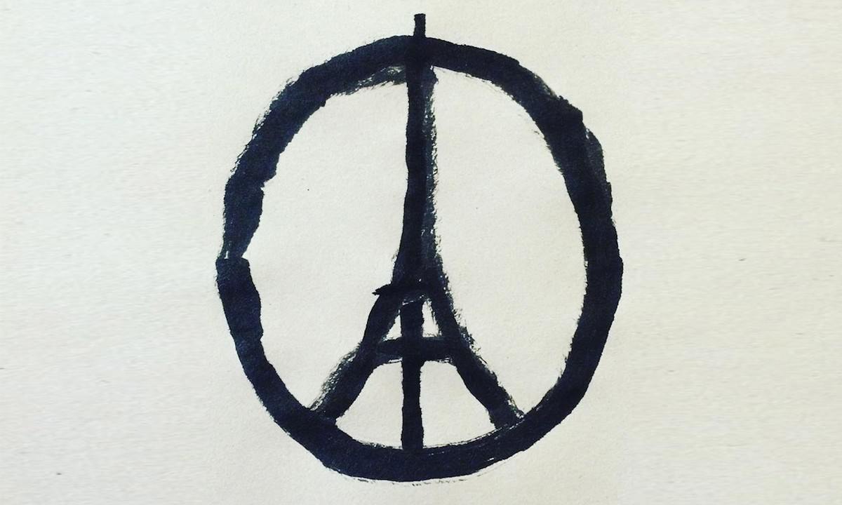 Peace for Paris，法国插画家 Jean Jullien 设计特殊和平标志
