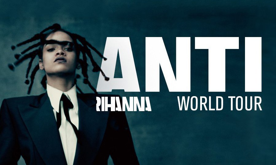 Rihanna 全新专辑《ANTI》进入倒计时，并公布 2016 ANTI’ WORLD TOUR 巡演信息