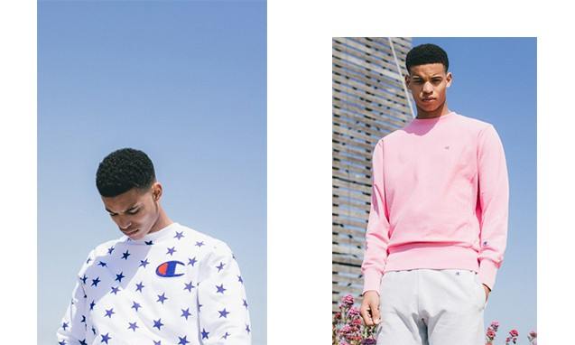 静谧蓝&玫瑰石英粉加持，Champion 2016 春夏系列 Lookbook