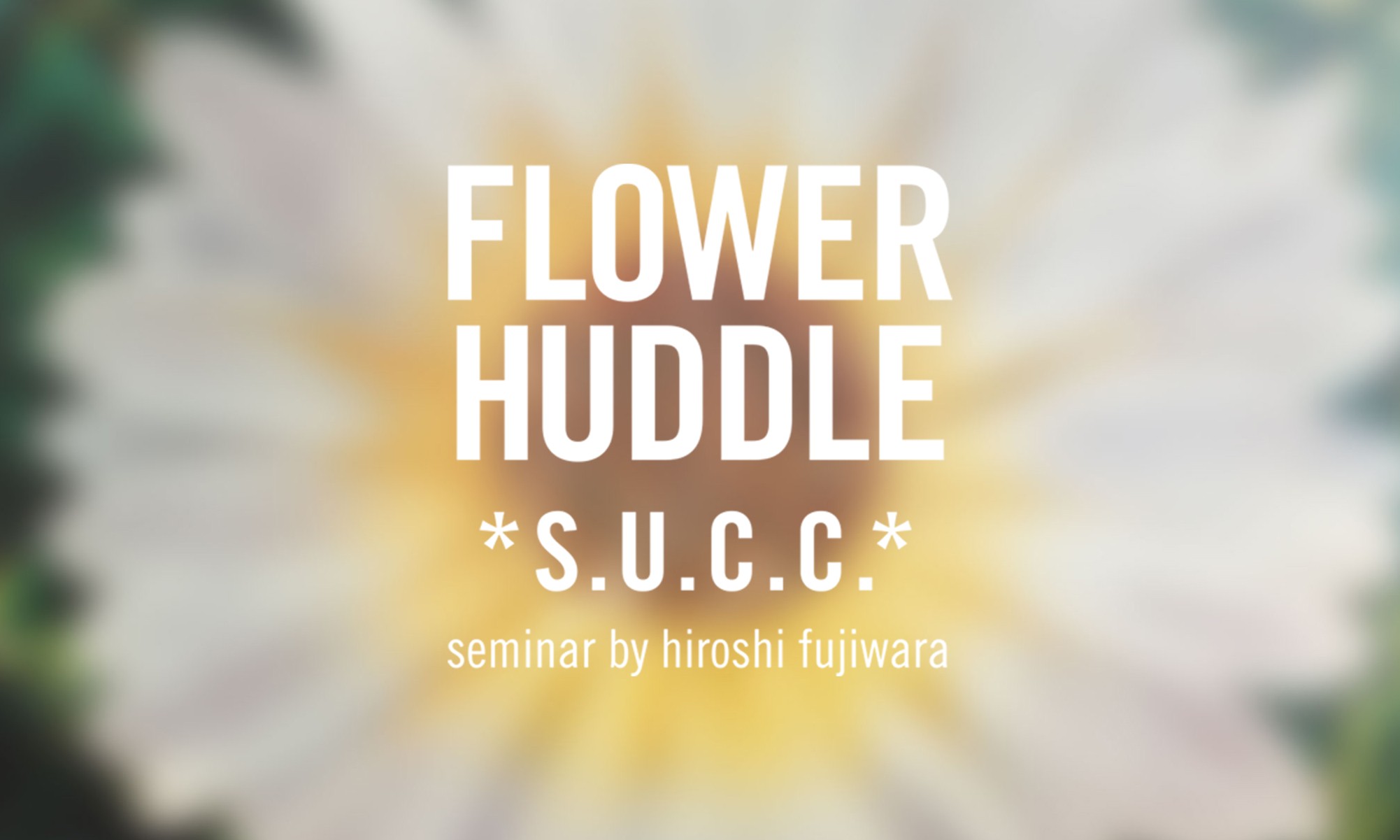 花的延续，藤原浩组织 S.U.C.C.举办 “FLOWER HUDDLE” 主题展览