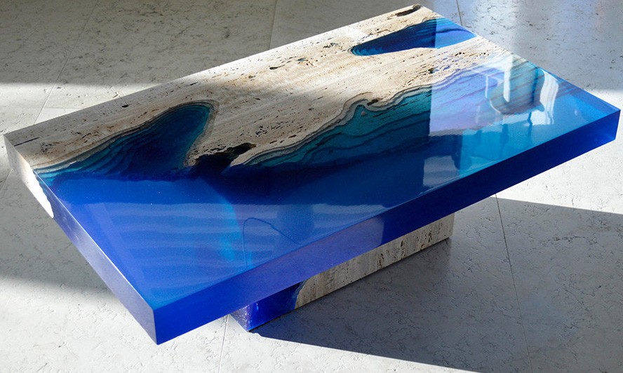 木与水，Alexandre Chapelin 打造全新「海洋」木制环礁湖桌