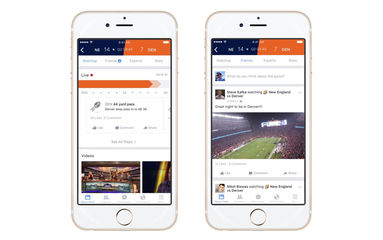 Facebook 推出全新 Sports Stadium 功能