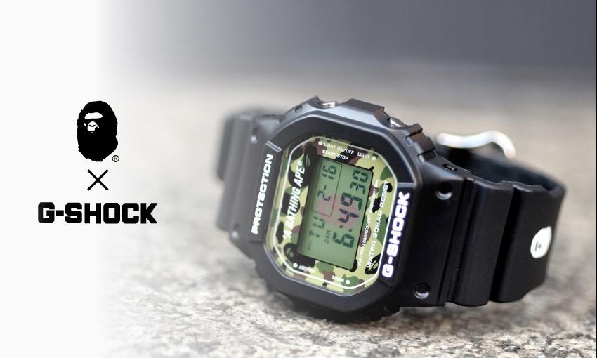 BAPE® x G-SHOCK DW-5600E-1 日本限定联名腕表释出