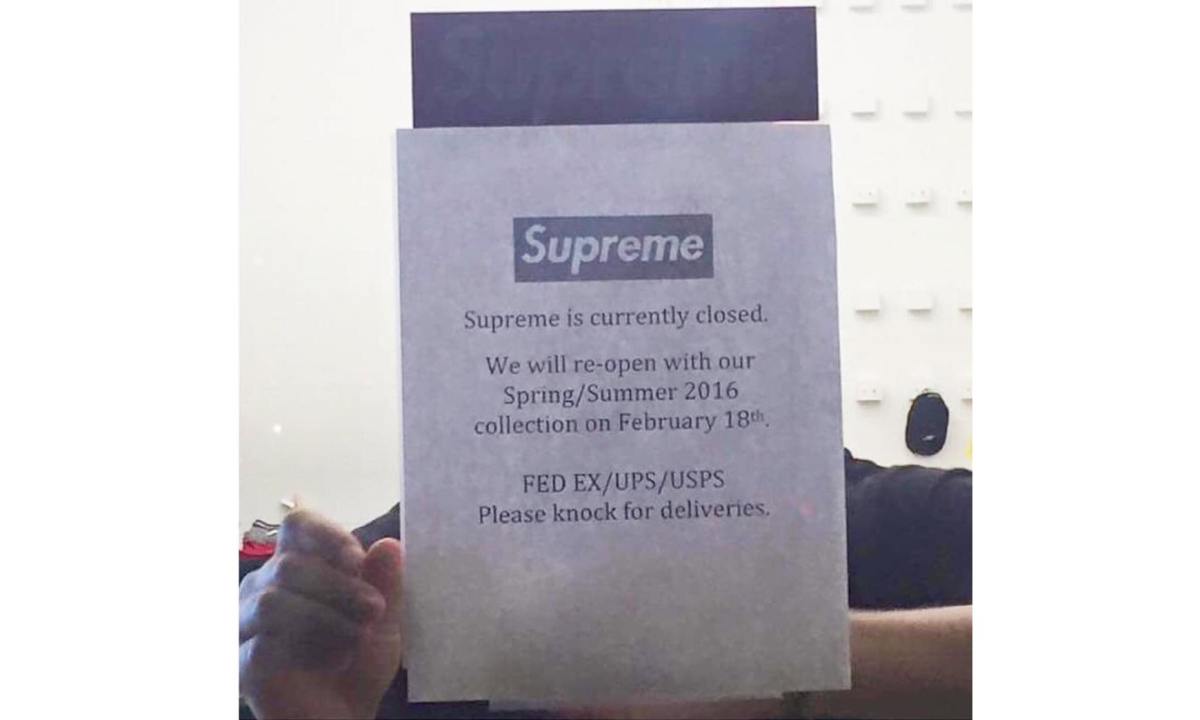 倒计时开启！Supreme 2016 春夏系列发售日期公布