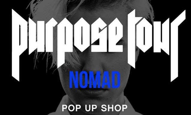 Justin Bieber  与  NOMAD 联手带来 “Purpose Tour” 多伦多期间限定店