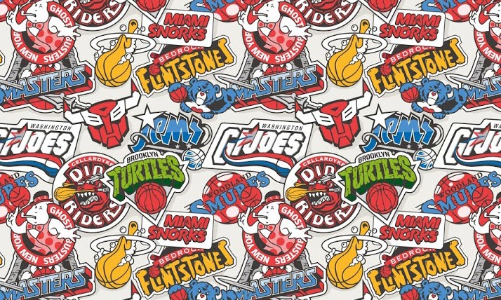 80 年代动画片元素与 NBA Logo 结合会怎么样？