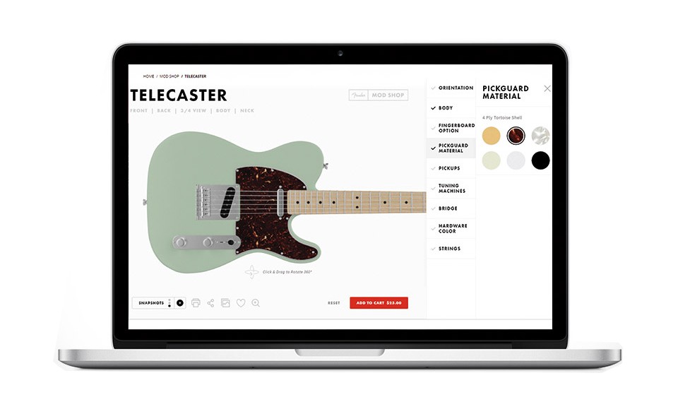 FENDER MOD SHOP 开启线上吉他定制服务
