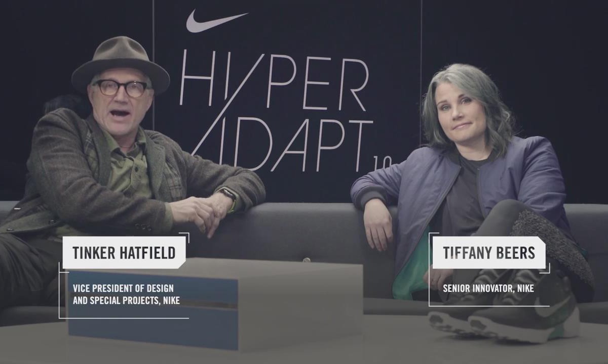 传奇设计师 Tinker Hatfield 和 Tiffany Beers 对 Nike HyperAdapt 1.0 的全面介绍