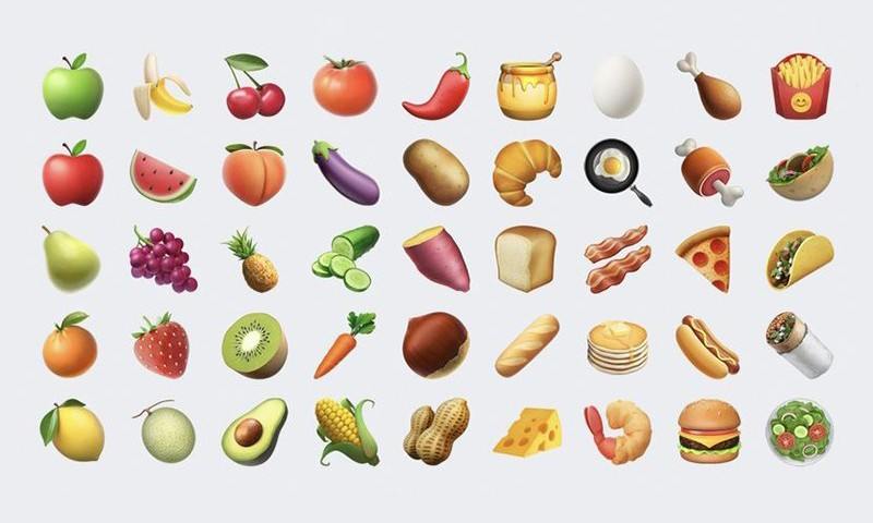 各位吃货请注意，iOS 10.2 将带来一大波新的食物 emoji 表情