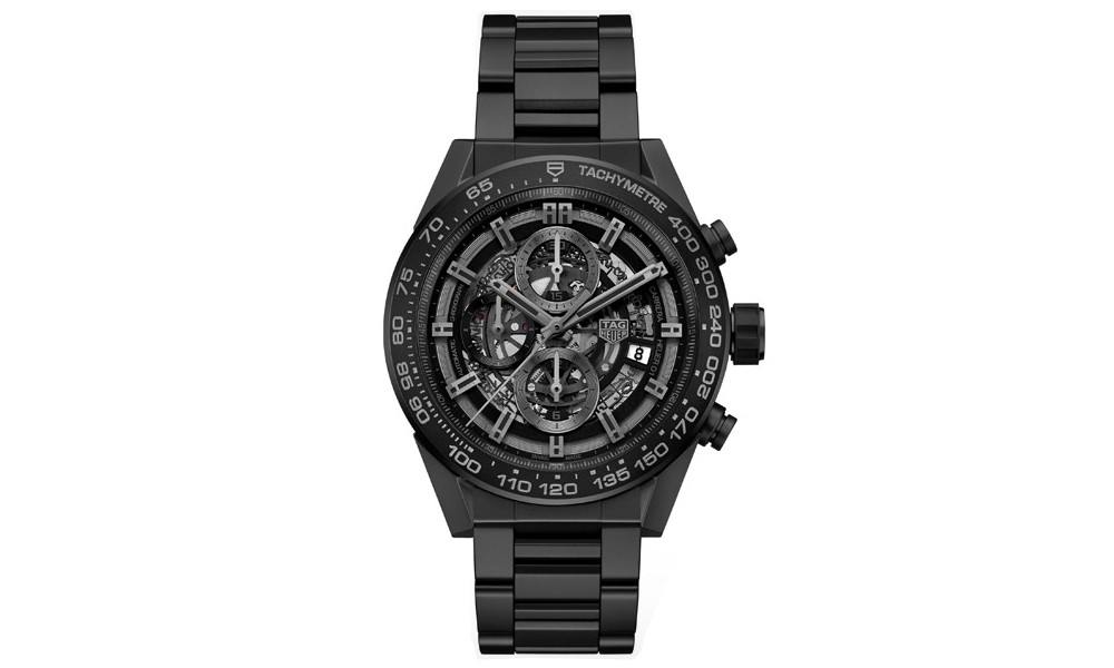 TAG HEUER CARRERA HEUER-01 黑色陶瓷腕表