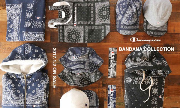 佩斯利方巾为灵感，Champion 日本限定 “Bandana Collection” 系列发布
