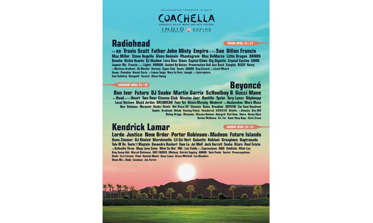 星光璀璨，Coachella 音乐节嘉宾阵容公布