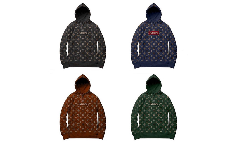 来看史上最贵的 Supreme x LV 合作款 Box Logo 卫衣，和下一季的 VANS 合作款