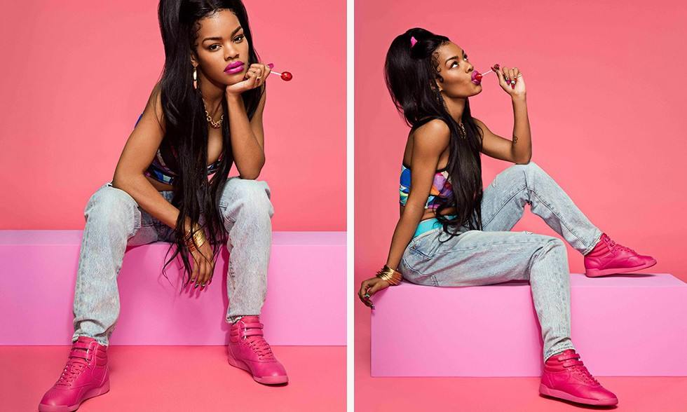 Teyana Taylor 演绎 Reebok Classic Freestyle “Color Bomb” 系列