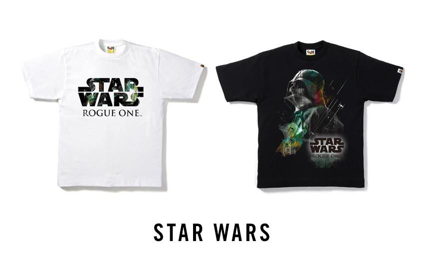 A BATHING APE® x STAR WARS 侠盗一号联名星战主题 T 恤新作