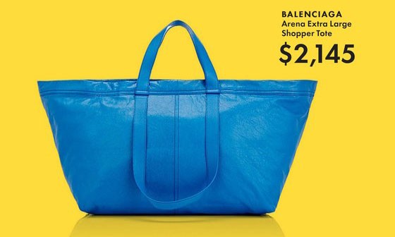 4.5 元的宜家购物袋，在巴黎世家卖接近 1.5 万